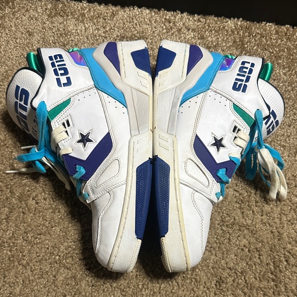 Cons Converse - retro mens' White and Blue Sneakers size 12 - Picture 6 of 7